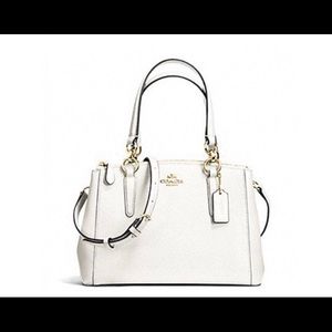 Coach Christie carryall mini handbag- chalk white